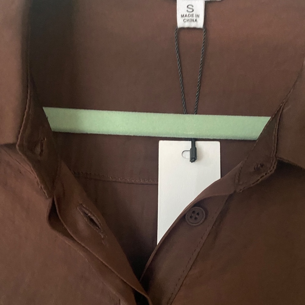 STEVE MADDEN TIE CURIOUS MINI CHICORY COFFEE SIZE SMALL NEW WITH TAGS - Picture 5 of 8